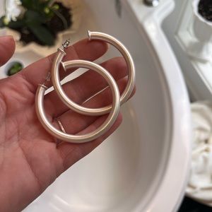 Boutique bought silver hoop earrings